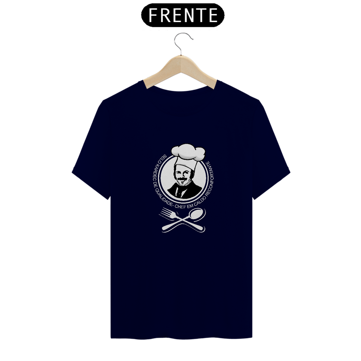 Nome do produto: Camiseta Espírita Chef Kardec