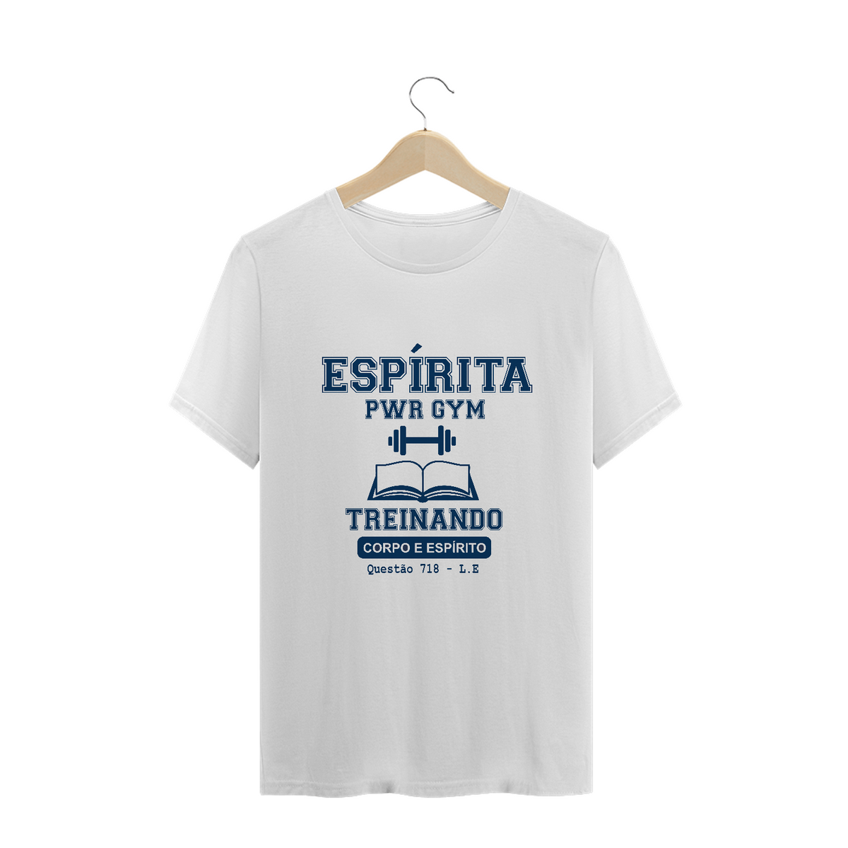 Nome do produto: Camiseta Espírita Plus Size PWR GYM