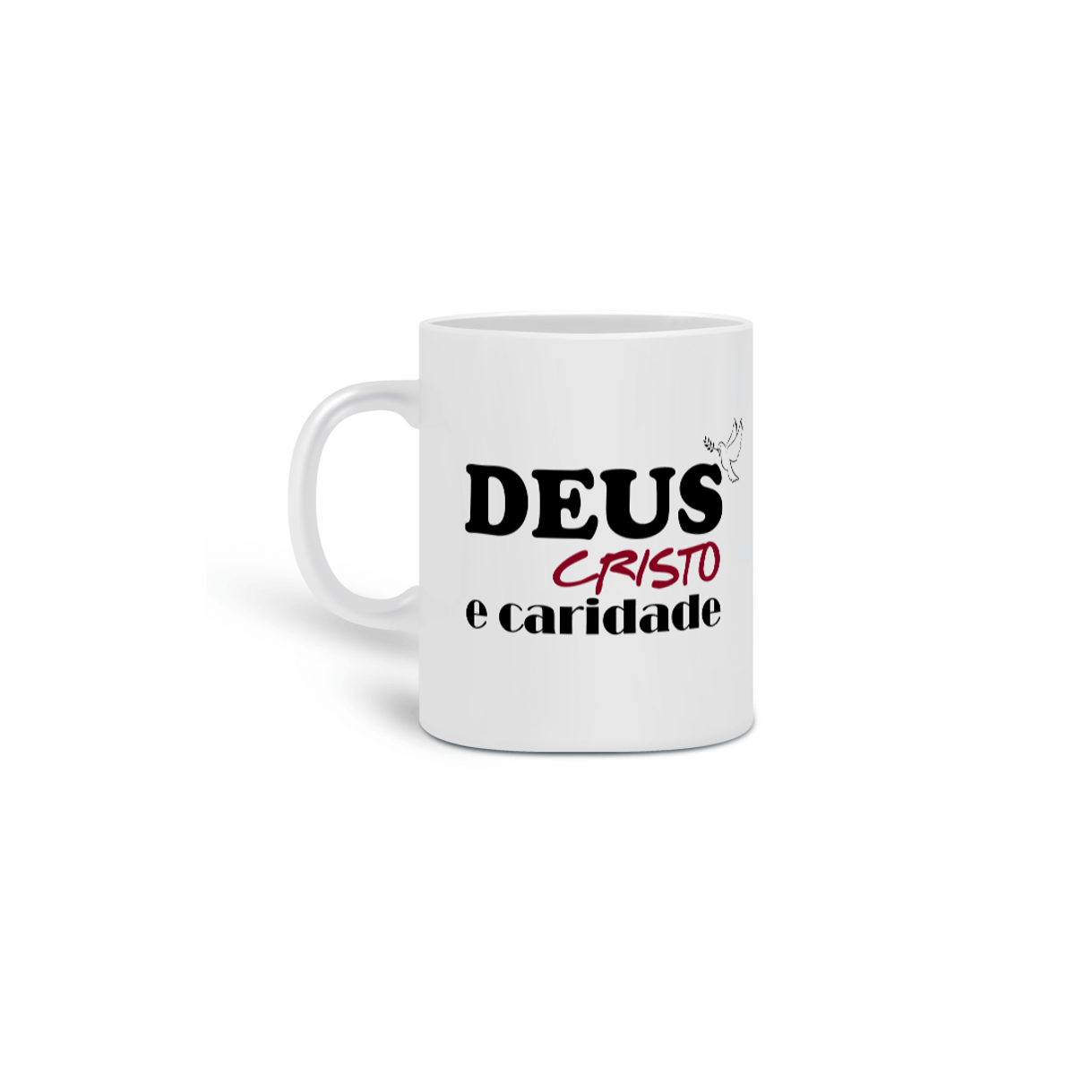 Nome do produto: Caneca Espírita Deus Cristo e Cariidade