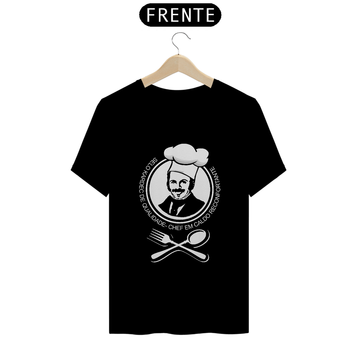 Nome do produto: Camiseta Espírita Chef Kardec