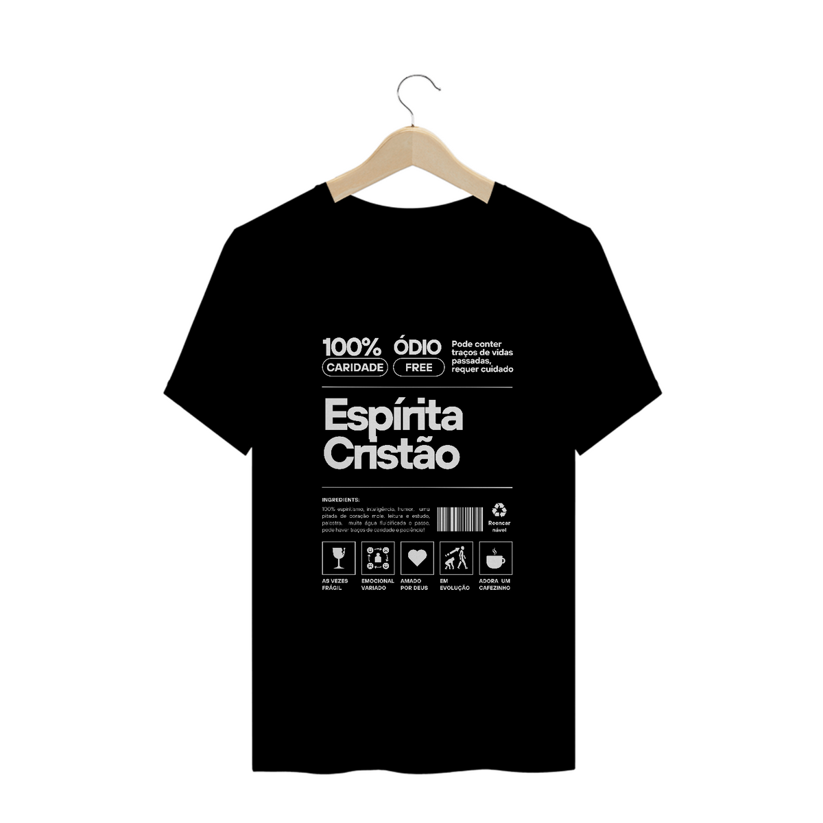 Nome do produto: Camiseta Espírita Plus Size Espírita Cristão