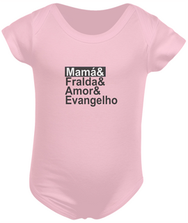 Nome do produtoBody Infantil Mamá e Fralda e Amor e Evangelho