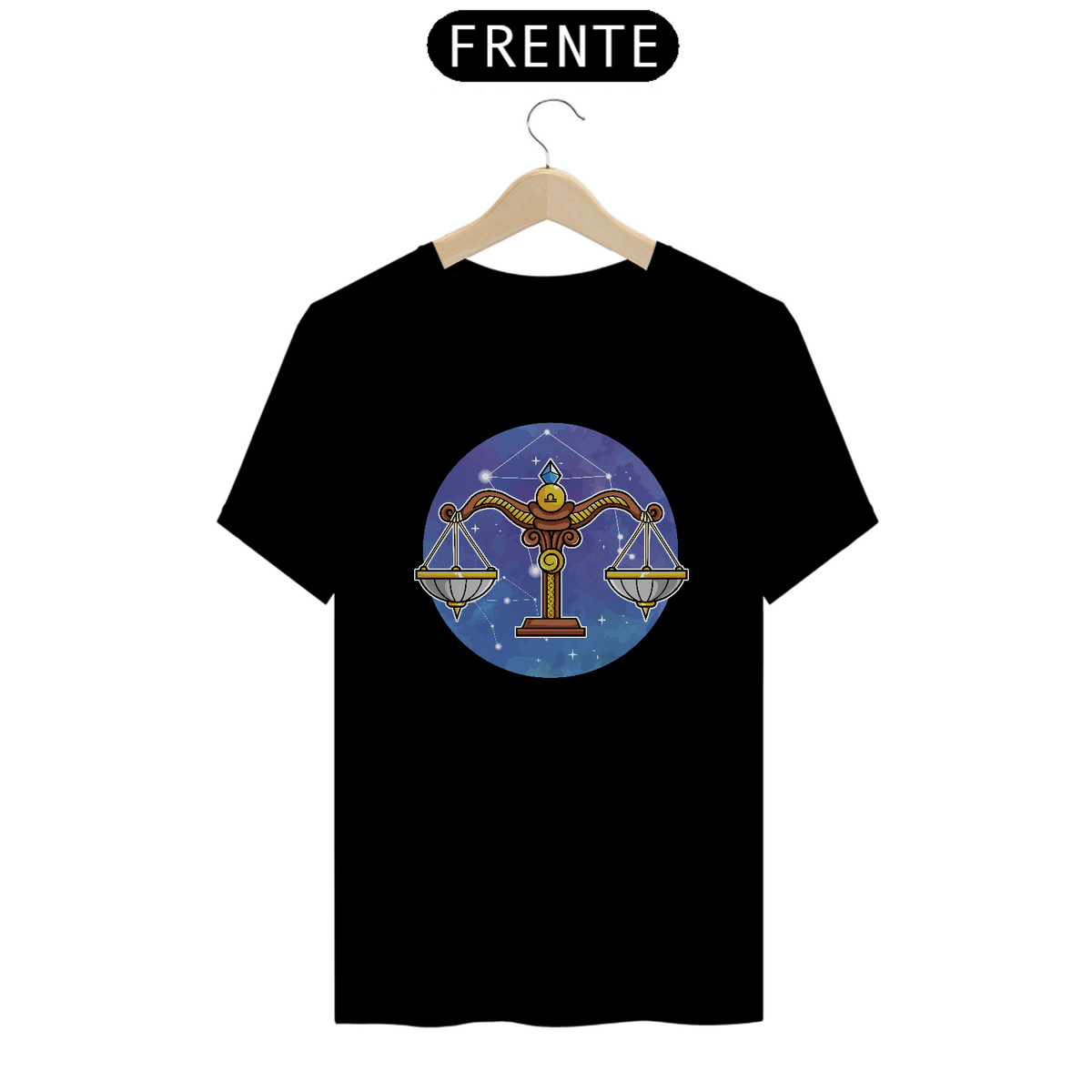 Nome do produto: Camiseta Signo de Libra Símbolo Balança Astrologia Libriano Zodíaco Unissex