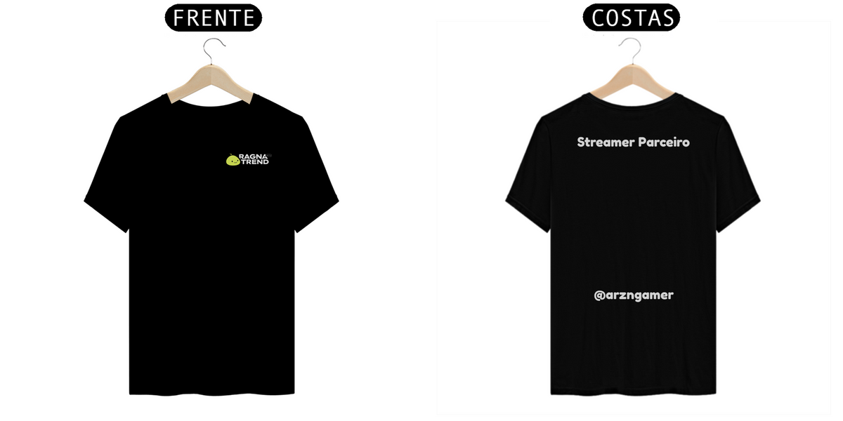 Nome do produto: Camiseta Streamer Parceiro RagnaTrend