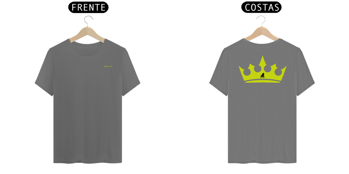 Nome do produto: Camiseta King Life Stonada Coroa yellow