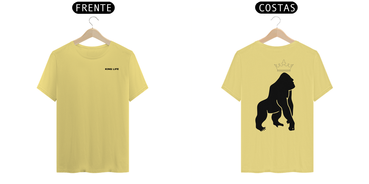 Nome do produto: Camiseta King Life Crown Gorilla