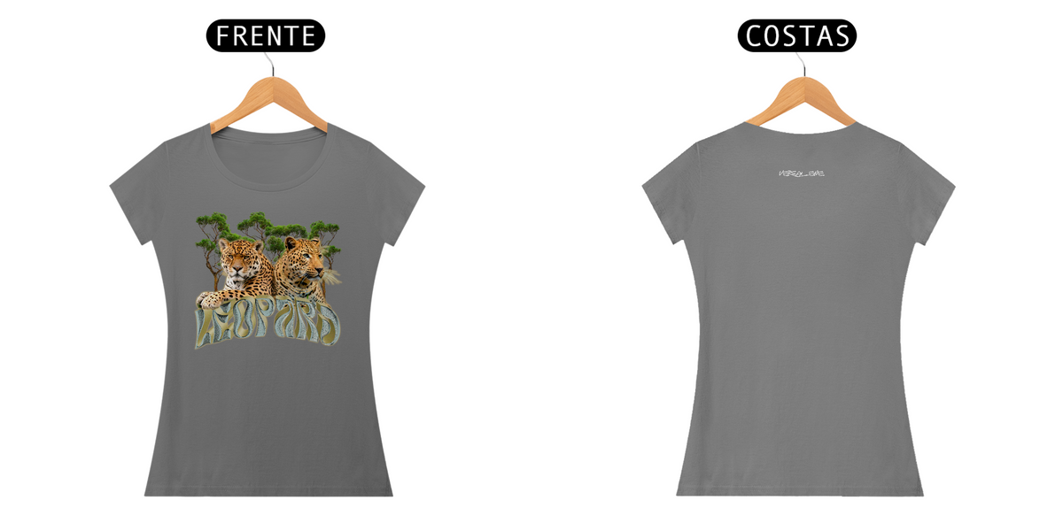 Nome do produto: Camiseta baby Long  Estonada Leopard