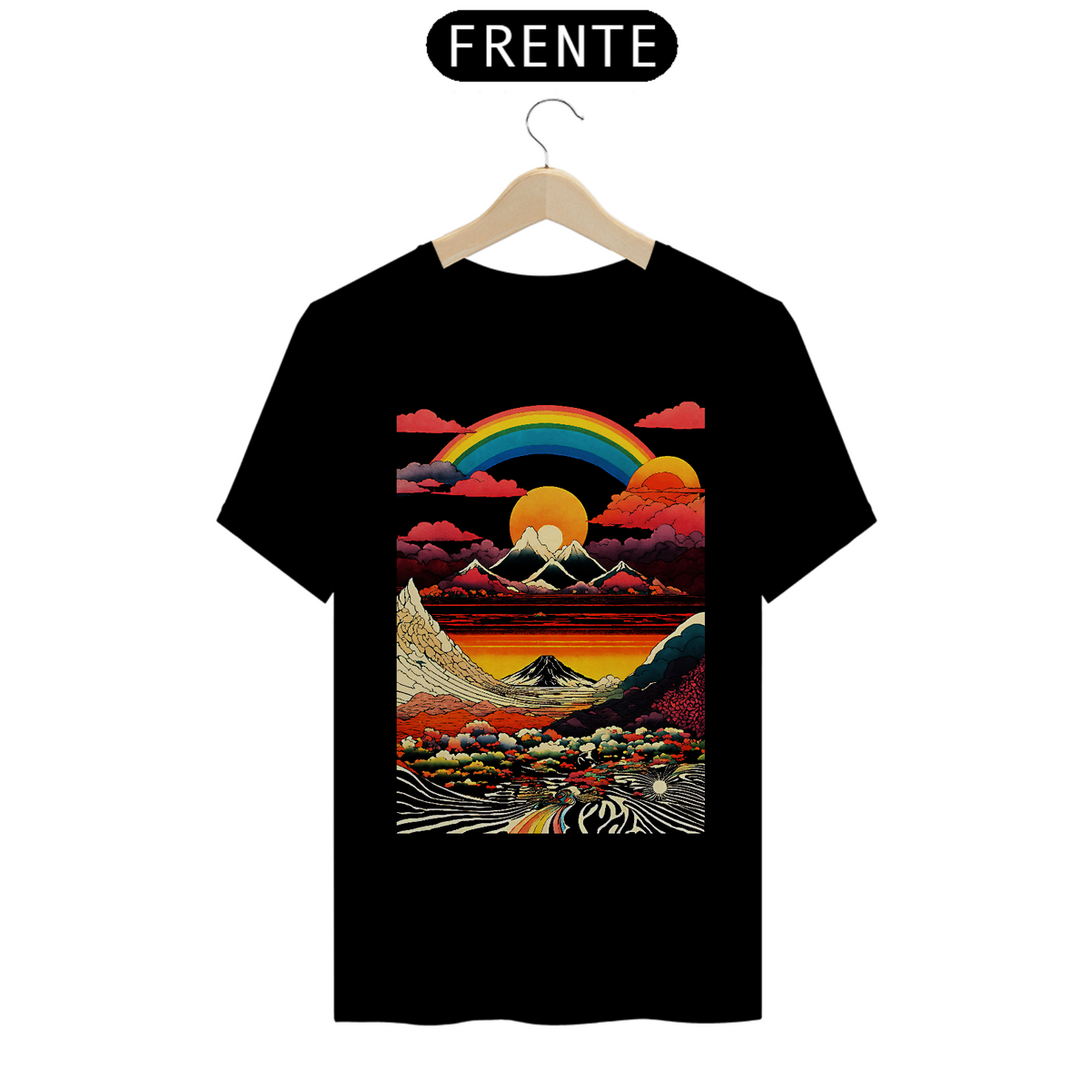 Nome do produto: Camiseta pop style rainbow