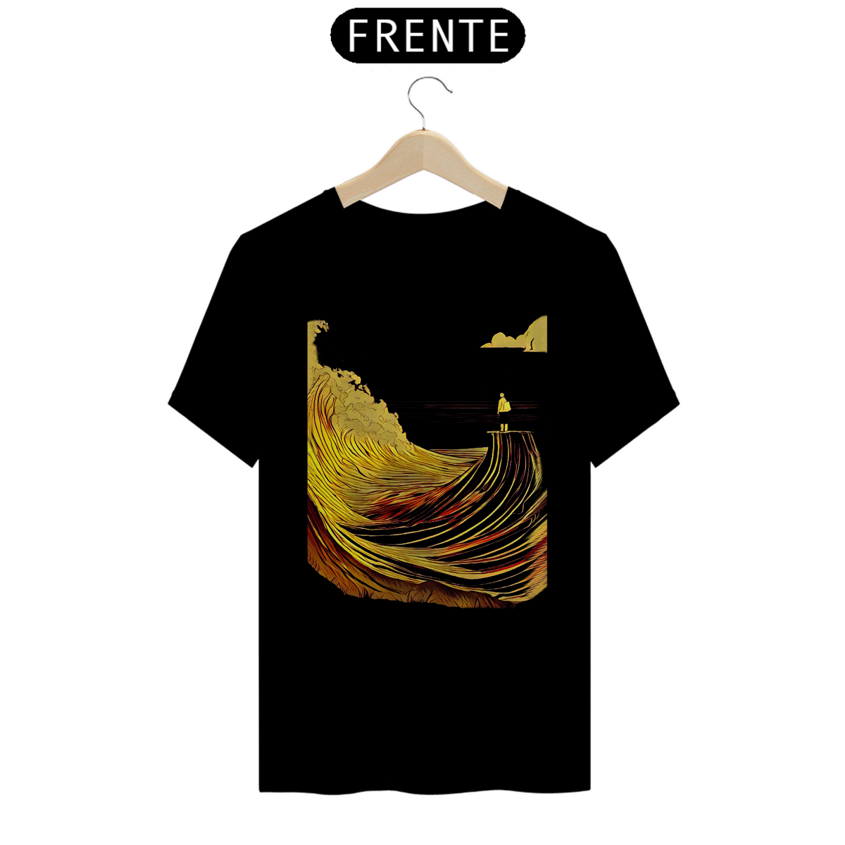 Nome do produto: Camiseta art style waves lines
