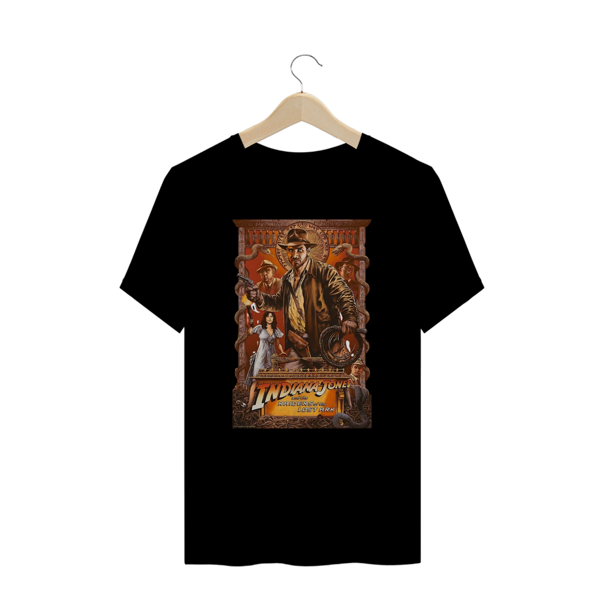 Nome do produto: Camisetas Plus Size Indiana Jones