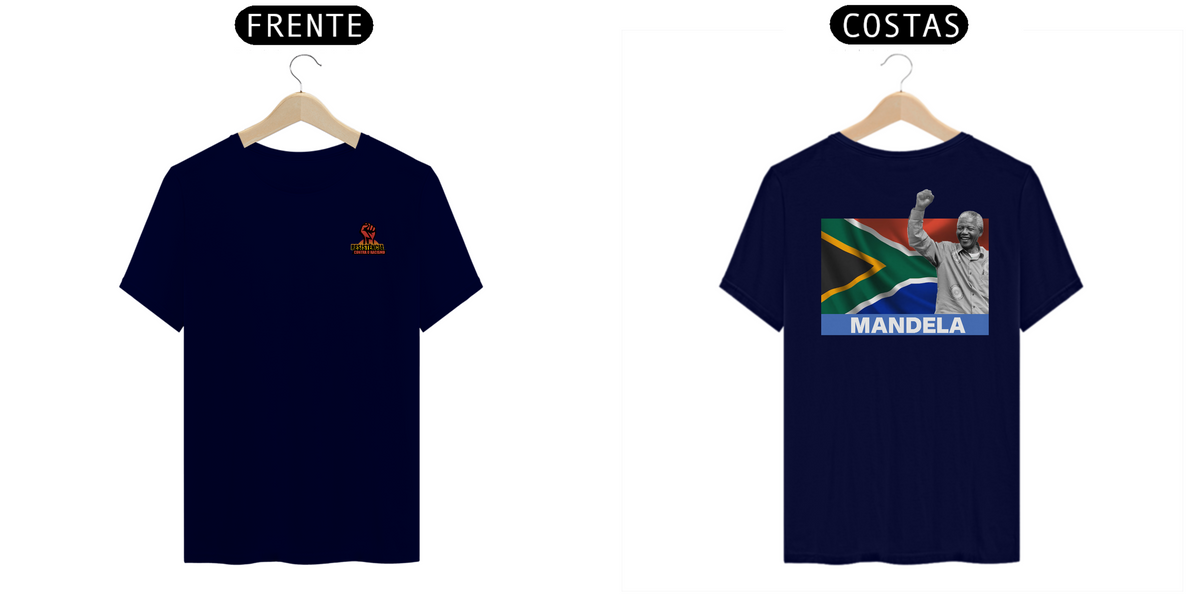 Nome do produto: camisa com estampa nas costas Mandela