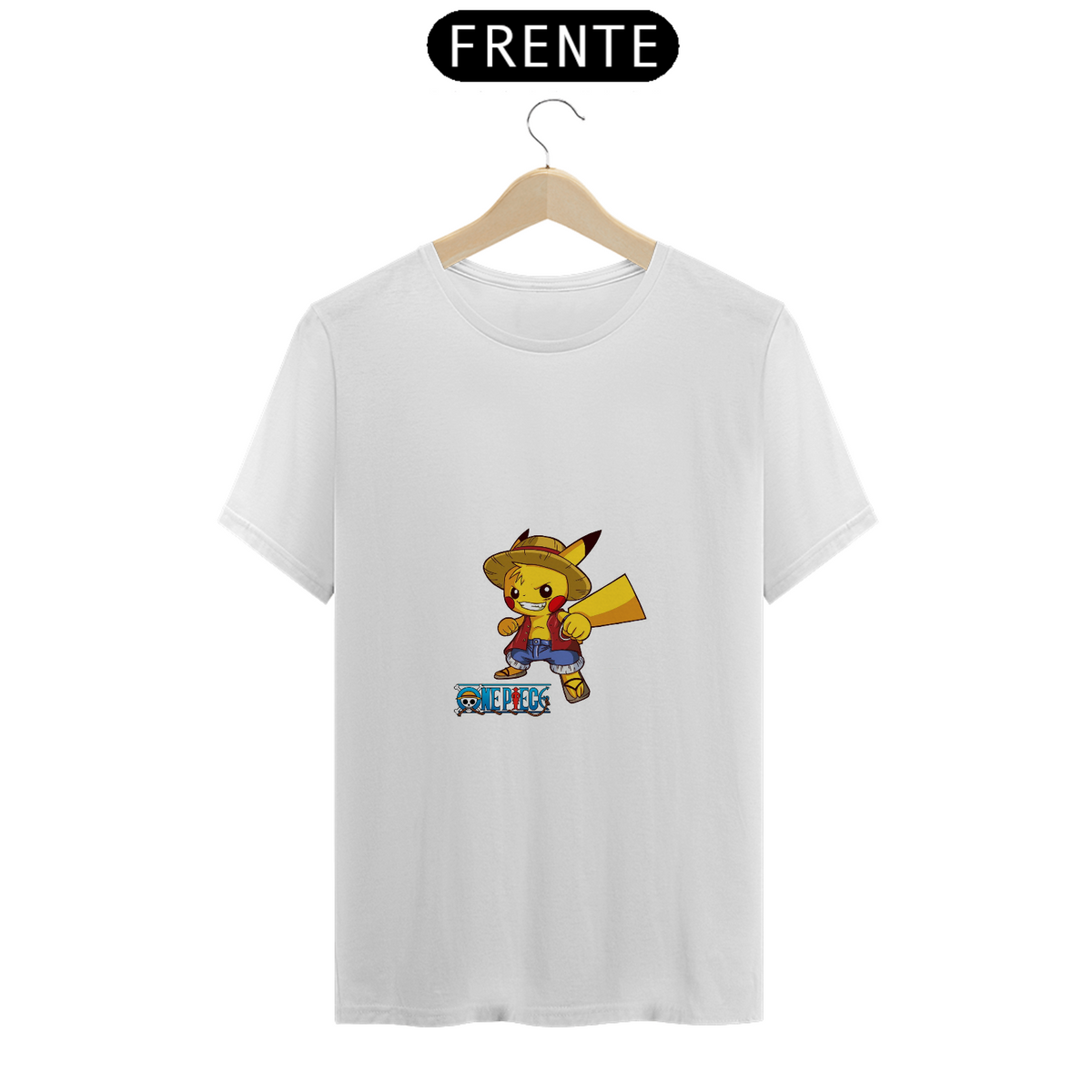 Nome do produto: Camiseta Pokémon - Pikachu modelo Luffy