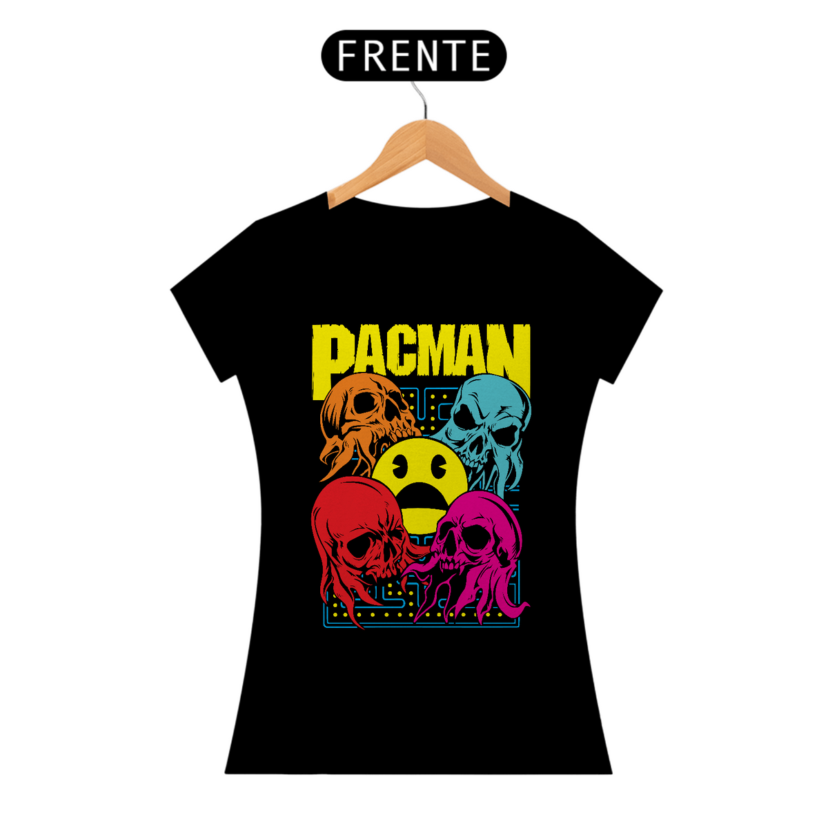 Nome do produto: Camiseta Feminina Pacman