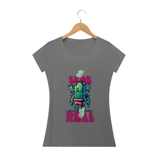 Camiseta Estampada Cacto Femenina