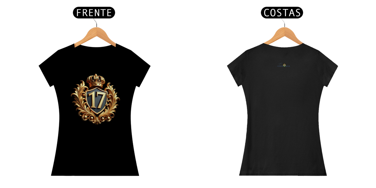 Nome do produto: Linha Fundador camiseta feminina R$1.500.000,00