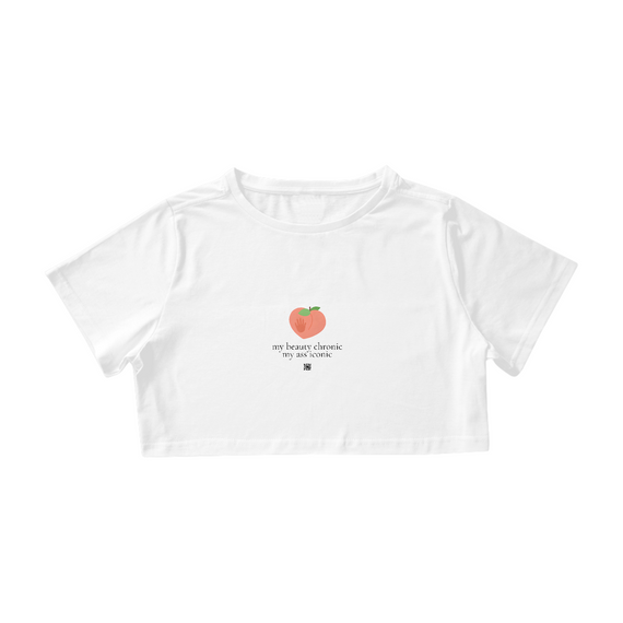 Cropped Algodão TLSMN - Peach Quote