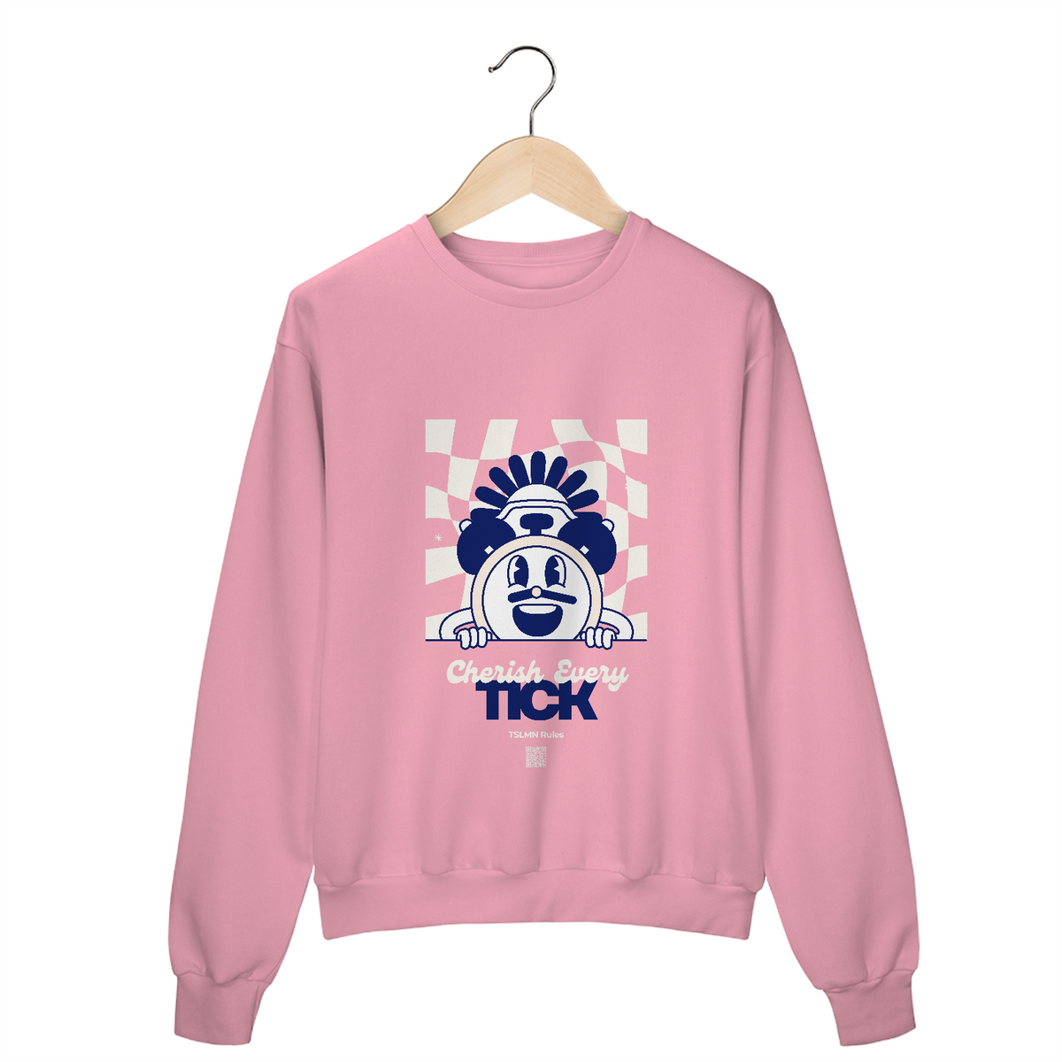 Nome do produto: Sweatshirt Rosa Neon EVOHUG - Cherish Every Tick (TLSMN Rules)