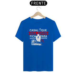 Nome do produtoCamiseta Casal que Ora Junto Fica para Sempre Junto