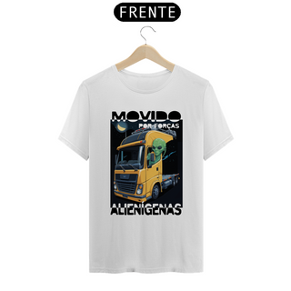 Nome do produtoCamiseta Movido Por Forças Alienígenas - Branca