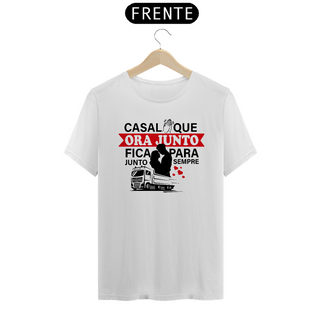 Camiseta Casal que Ora Junto - Cores Claras