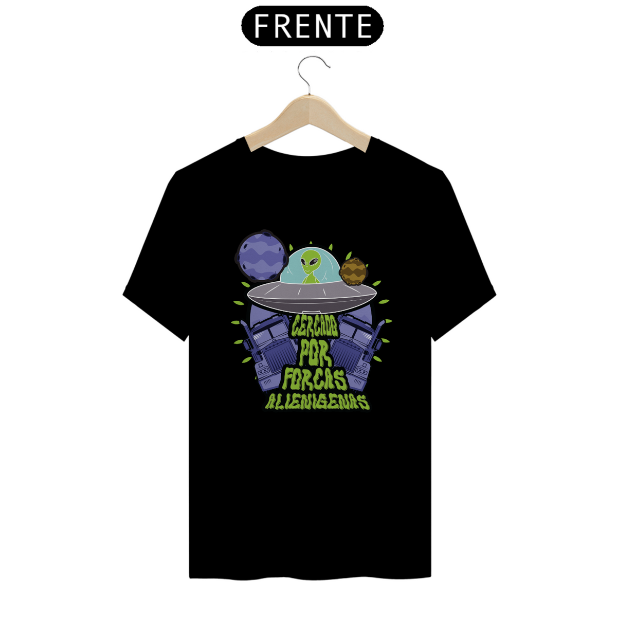 Nome do produto: Camiseta Cercado Por Forças Alienígenas 