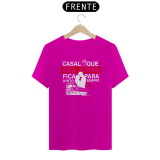 Nome do produtoCamiseta Casal que Ora Junto Fica para Sempre Junto