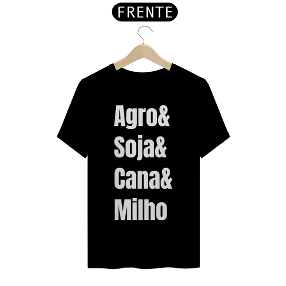 Camiseta Agro& Soja& Cana& Milho escura
