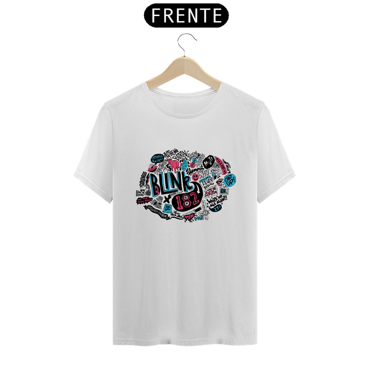 Nome do produto: Camiseta Quality - Blink 182 - Letters