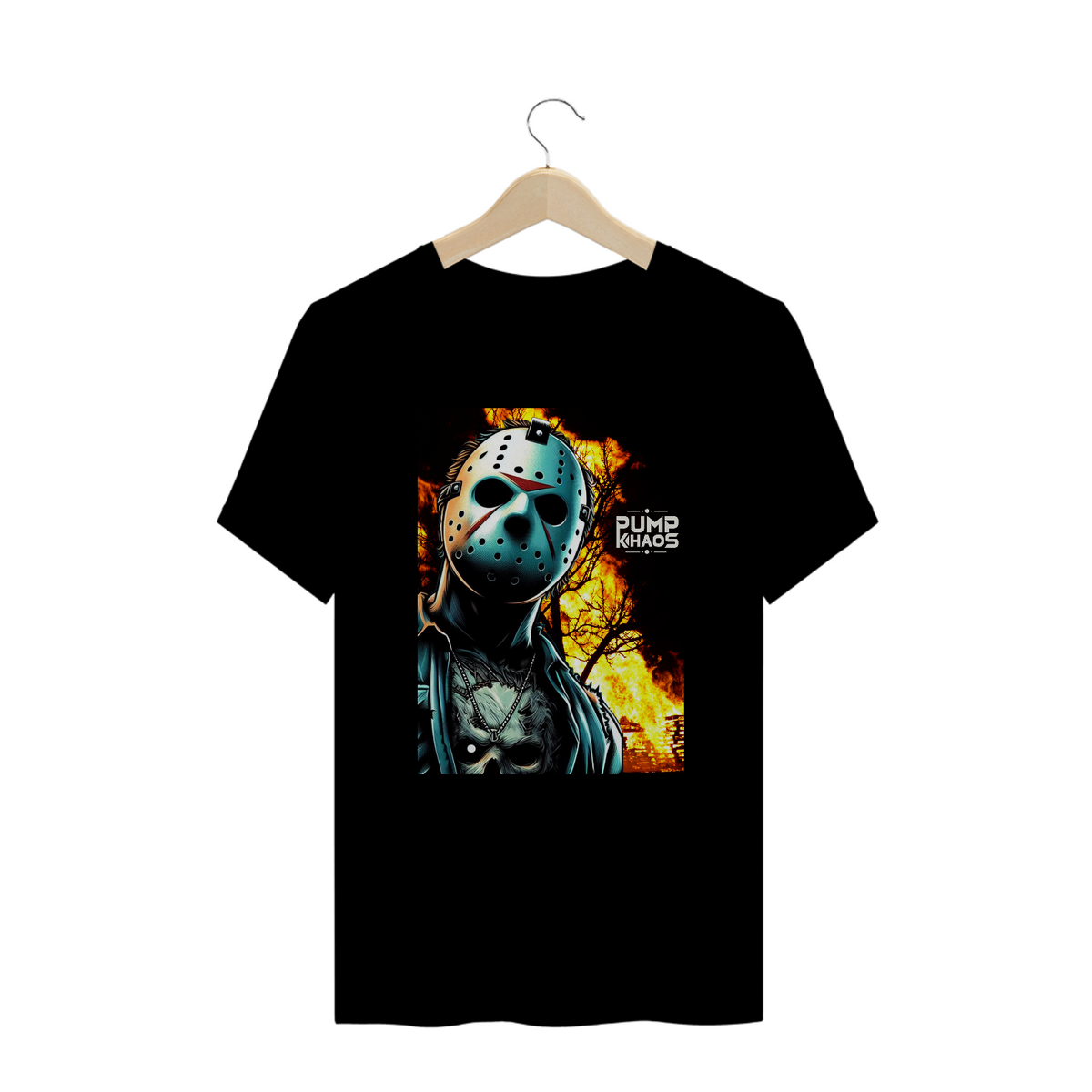 Nome do produto: Camiseta Oversized Plus - Jason Burning Mask