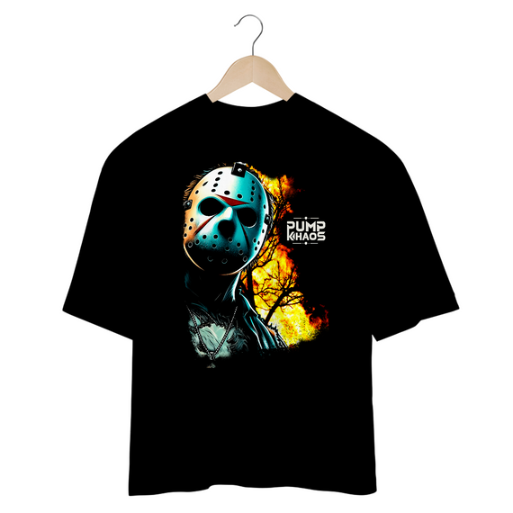 Camiseta Oversized - Jason Burning Mask 