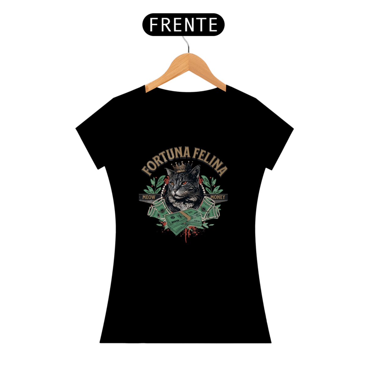 Nome do produto: Camisa Feminina-Fortuna Felina