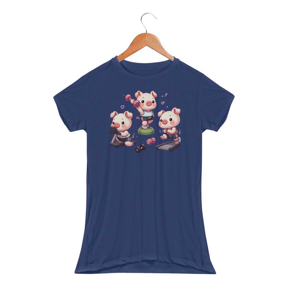 Nome do produto: Camiseta Feminina Fit  Os Três Porquinhos