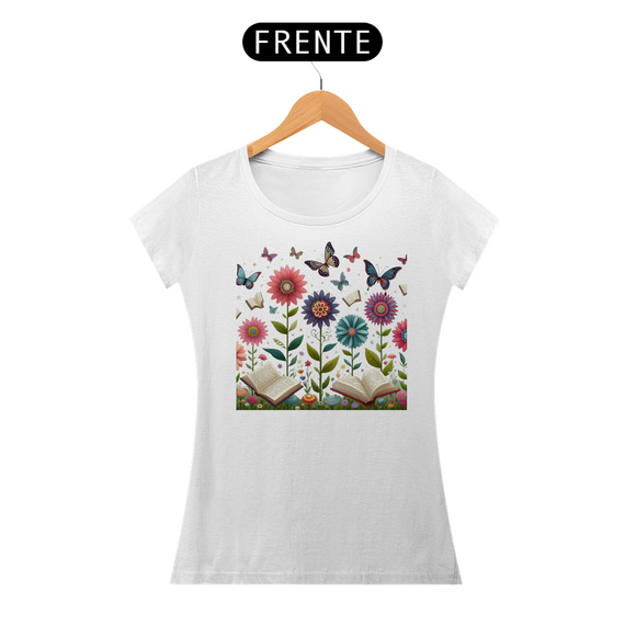 Camiseta Feminina Jardim Literário
