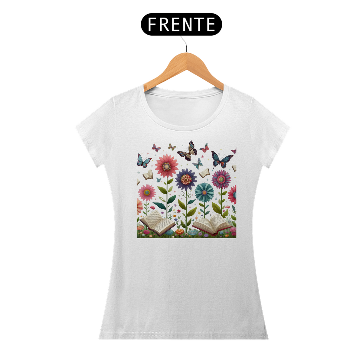 Nome do produto: Camiseta Feminina Jardim Literário