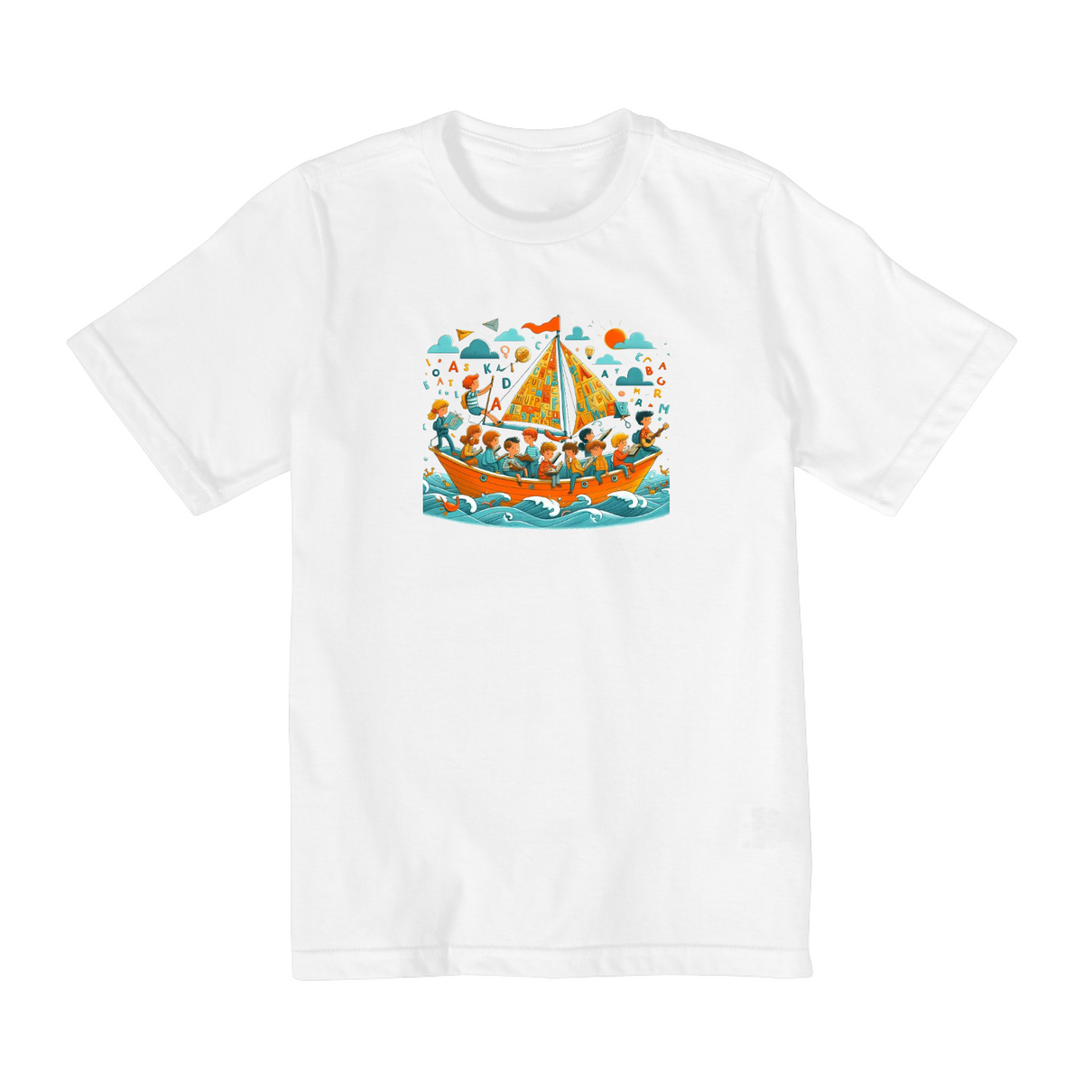 Nome do produto: Camiseta Infantil Navegando pelo Conhecimento