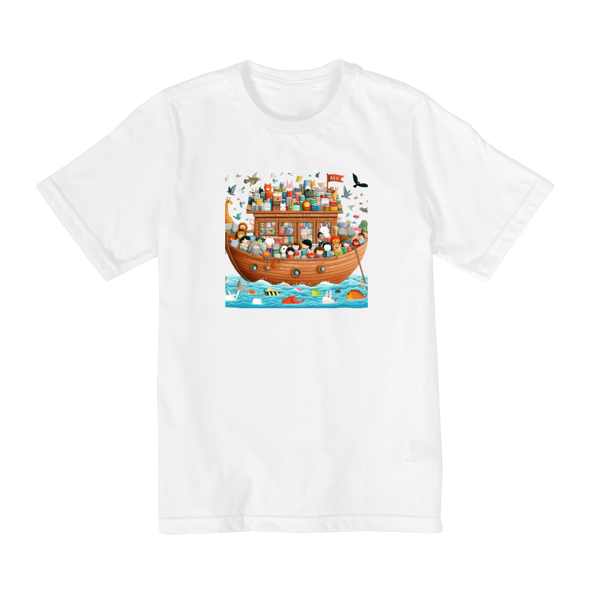 Nome do produto: Camiseta Infantil Arca de Noé Literária