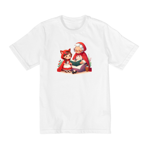 Camiseta Infantil Contos da Vovó e Chapeuzinho Vermelho