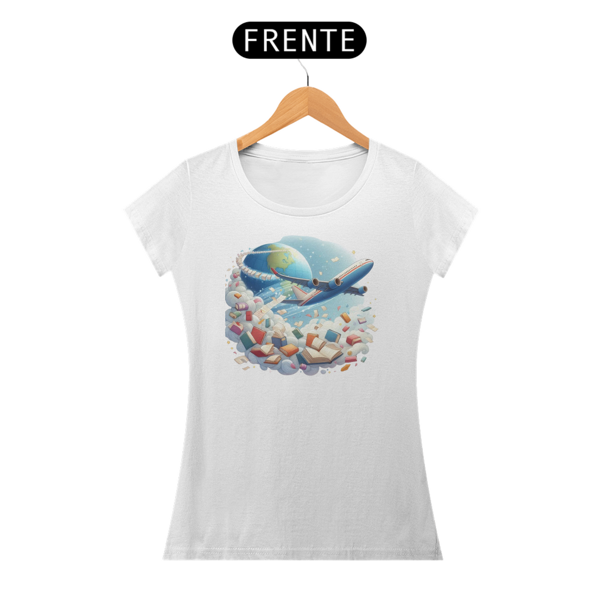 Nome do produto: Camiseta Feminina Viagem Literária