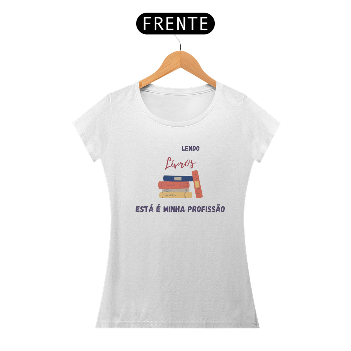 Nome do produto: Camiseta Feminina Lendo Livros