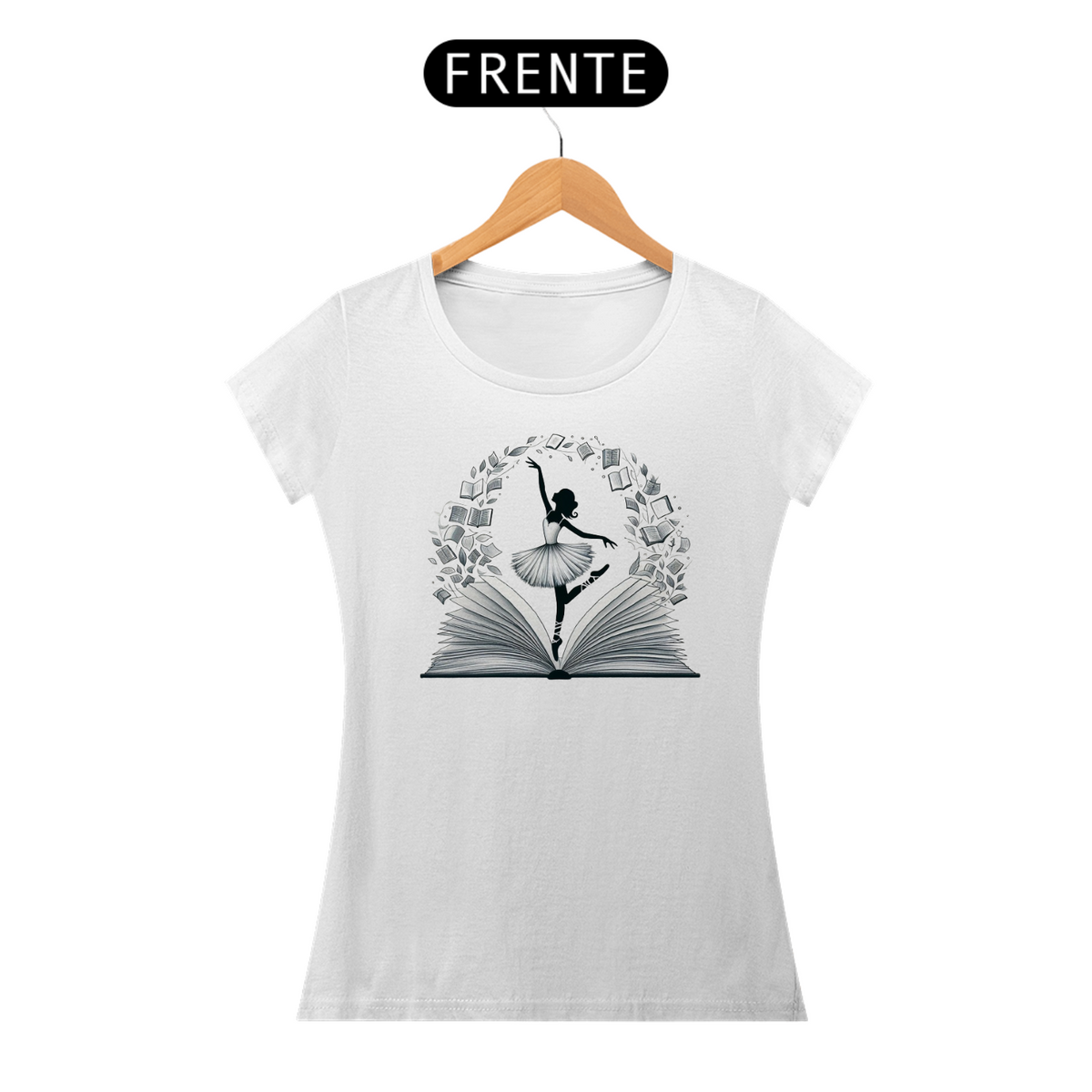 Nome do produto: Camiseta Feminina Harmonia Literária