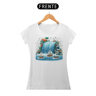 Nome do produtoCamiseta Feminina Cachoeira Literária