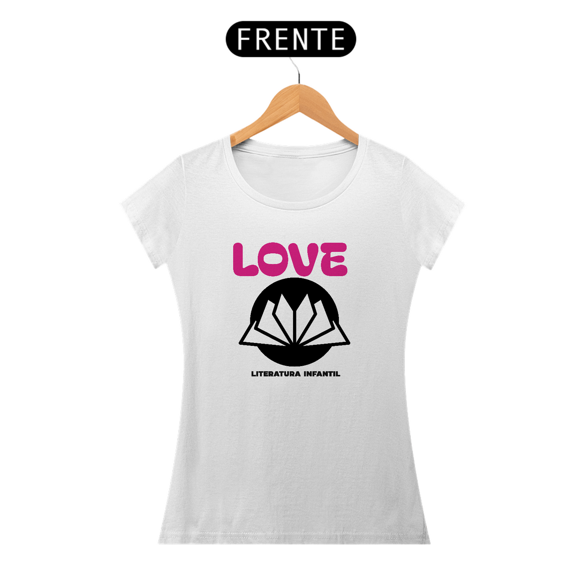 Nome do produto: Camiseta Feminina Love Literatura Infantil