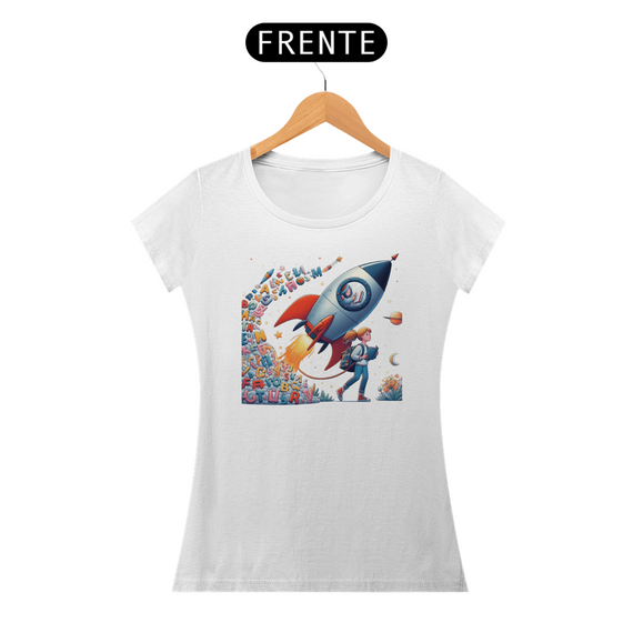 Camiseta Feminina Viagem Literária ao infinito