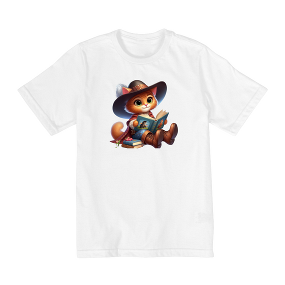 Camiseta Infantil Gato de Botas