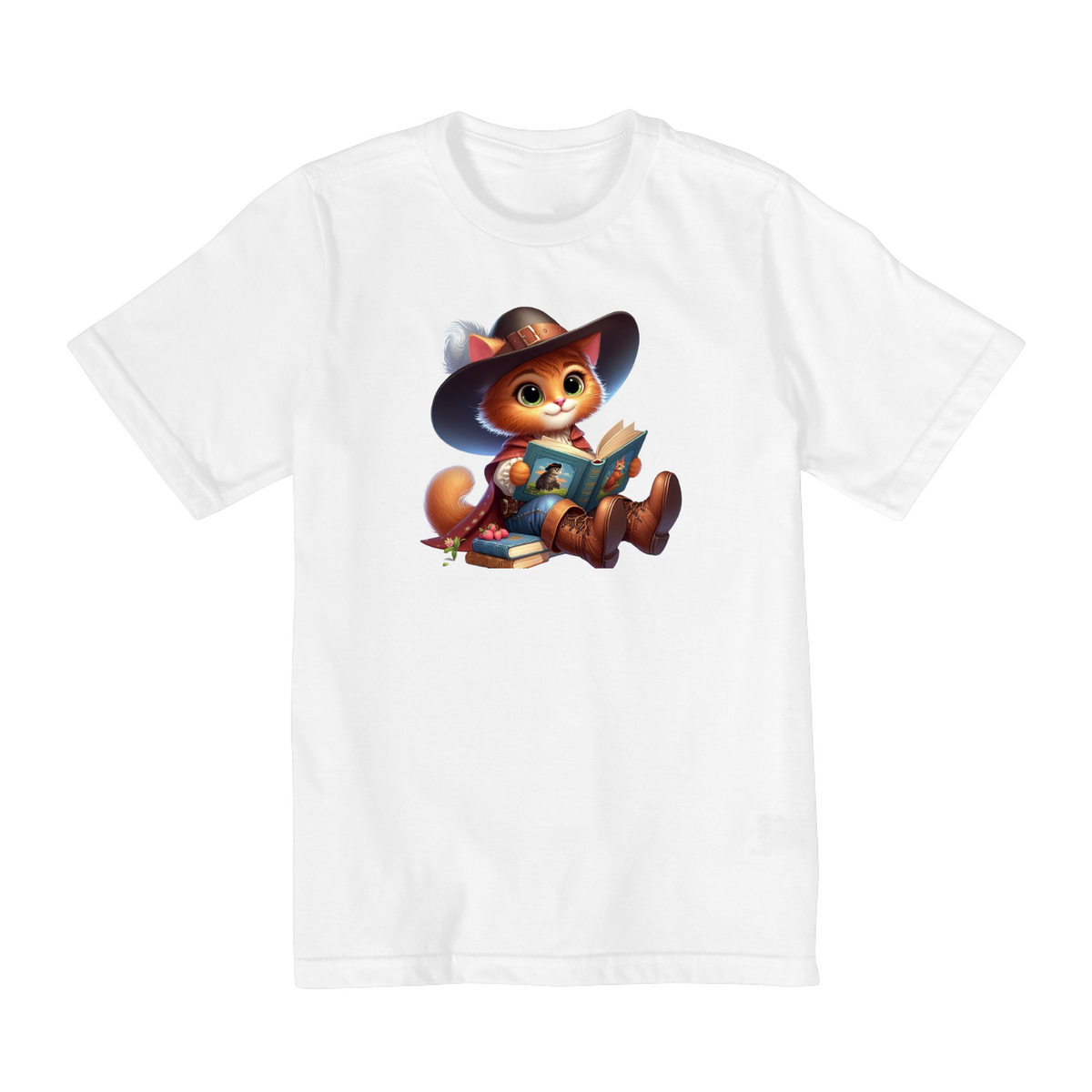 Nome do produto: Camiseta Infantil Gato de Botas