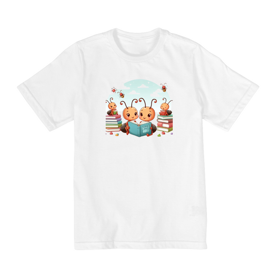 Camiseta Infantil Formigas Leitoras