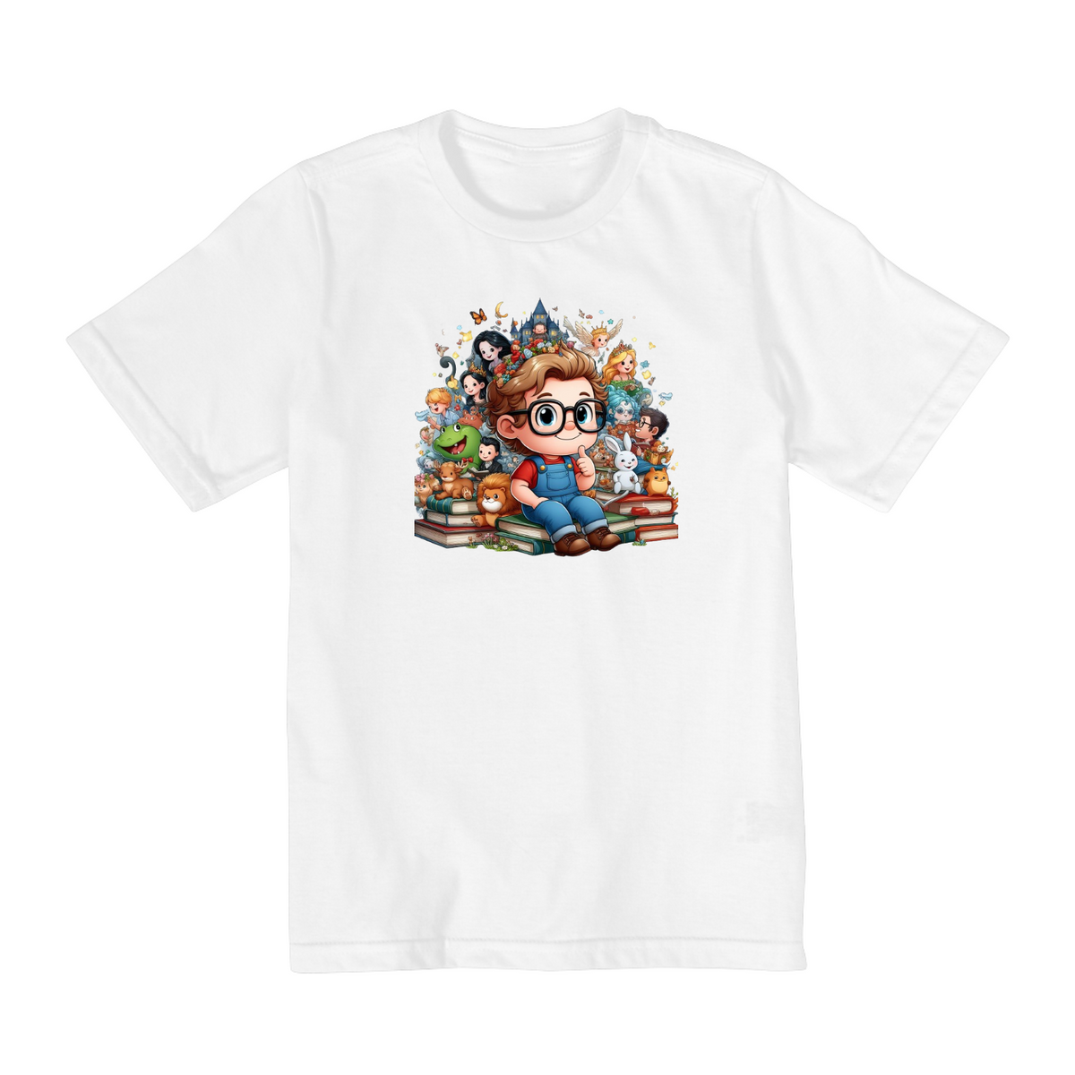Nome do produto: Camiseta Infantil Menino de Óculos