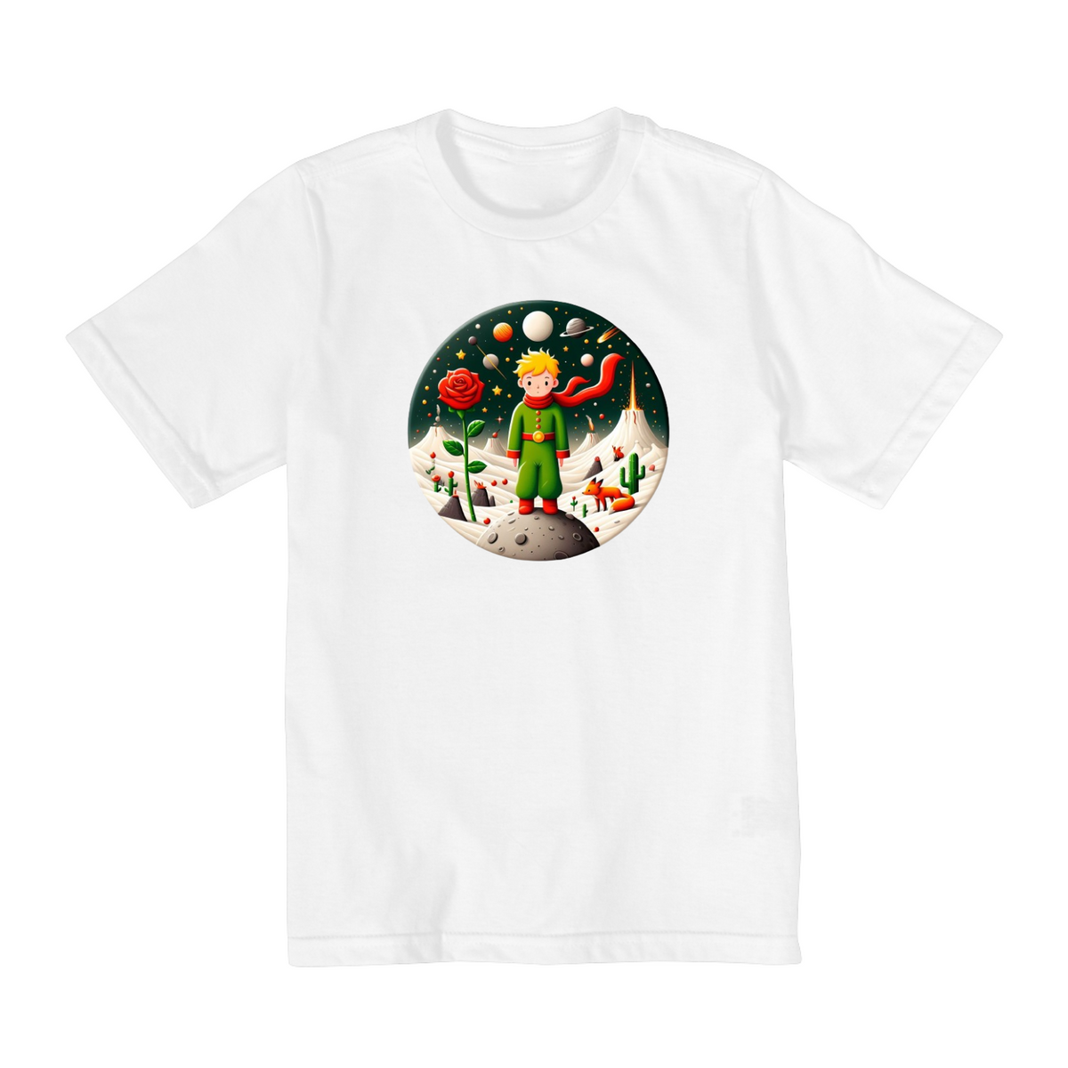Nome do produto: Camiseta Infantil Pequeno Príncipe
