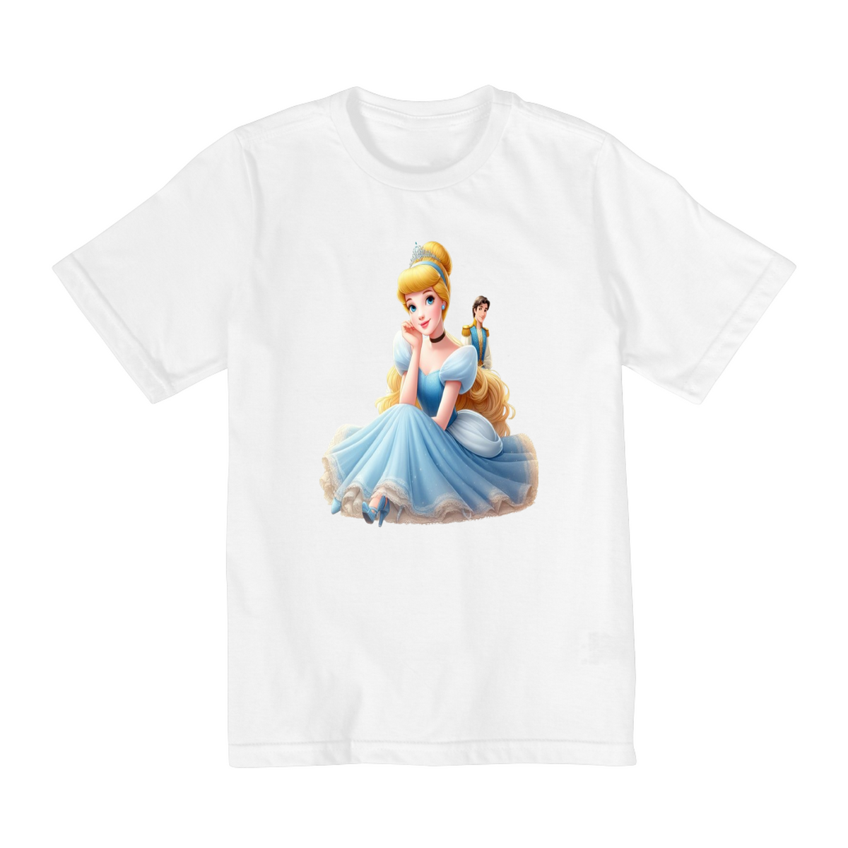 Nome do produto: Camiseta Infantil Cinderela