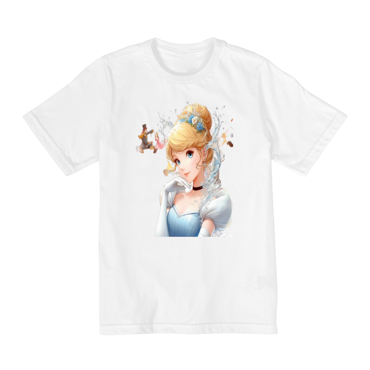 Nome do produto: Camiseta Infantil Cinderela